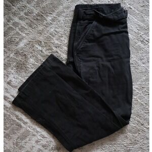 Carhartt Mens Black Work Pants Straight Leg Size 35x30 Utility Cargo Pockets